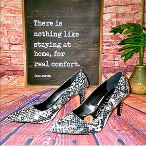 Calvin Klein snake print Gayle pump